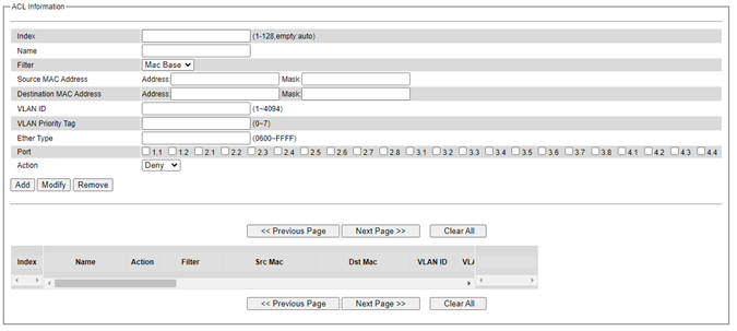 Figure2.161-Security_Access_Control_List_Information_Webpage_MAC_Based_Filtering